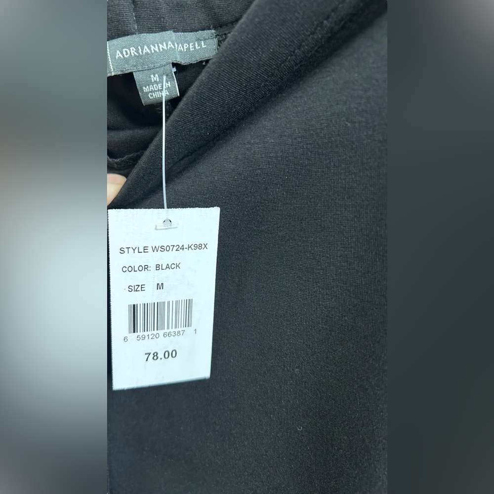 NORDSTROM/ADRIANNA PAPELL Cargo Scuba Maxi Skirt Drawstring Waist Black M/L✨NWT✨ - Picture 5 of 8